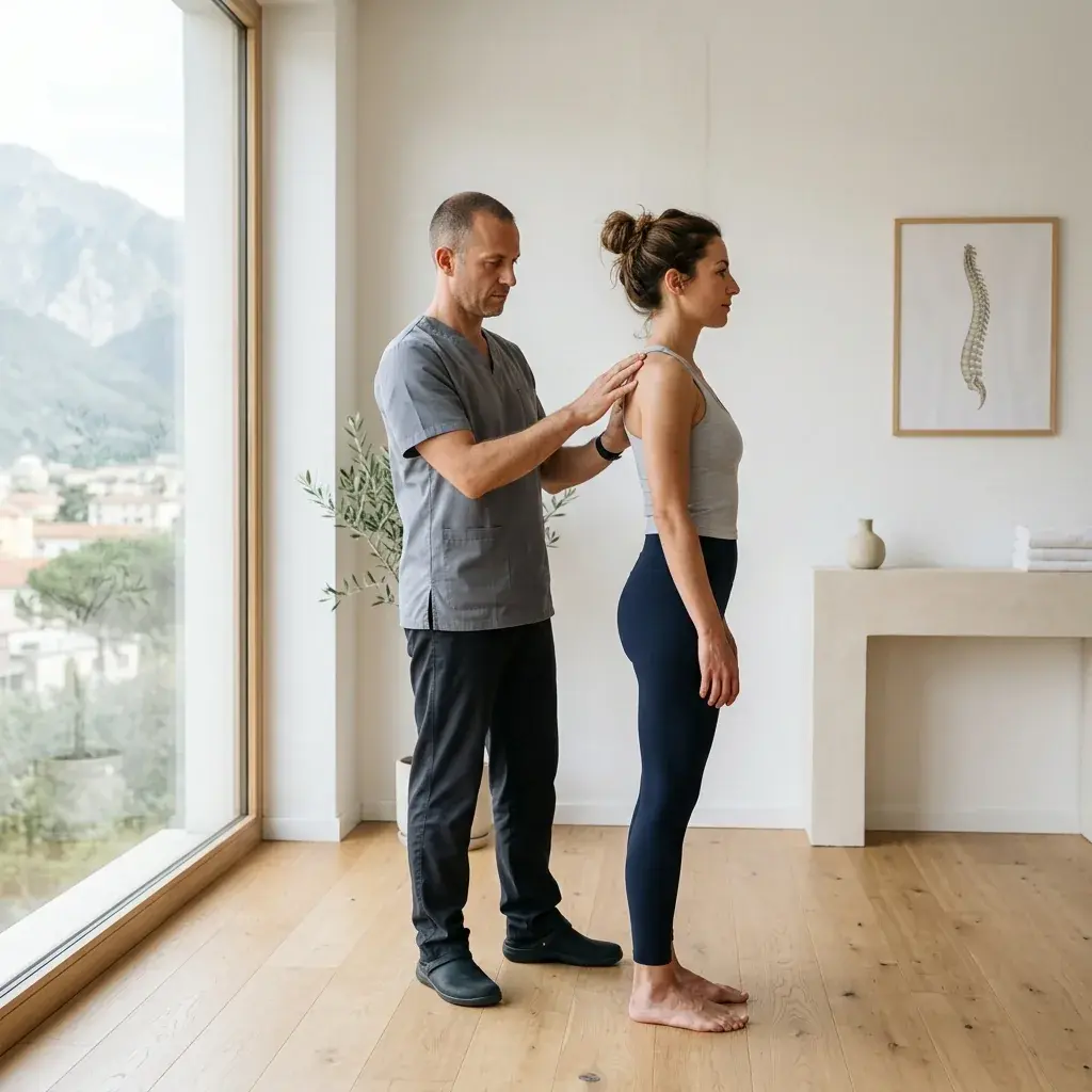Elegante studio osteopatico a Carrara con vista sulle Apuane